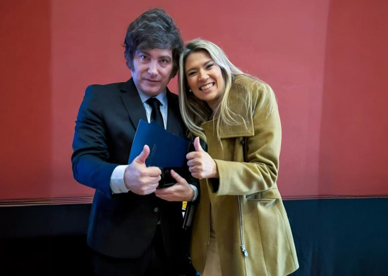 Javier Milei y Nadia Márquez