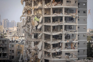 Edificio destruido en Israel