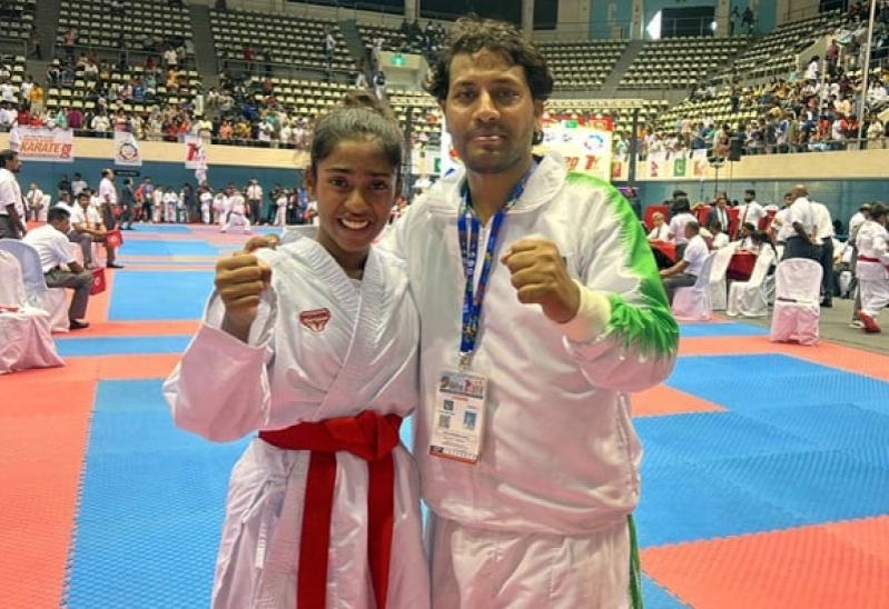 La karateka paquistaní Aiyana Noel Arthur