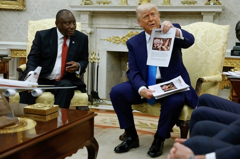 Donald Trump y Cyril Ramaphosa