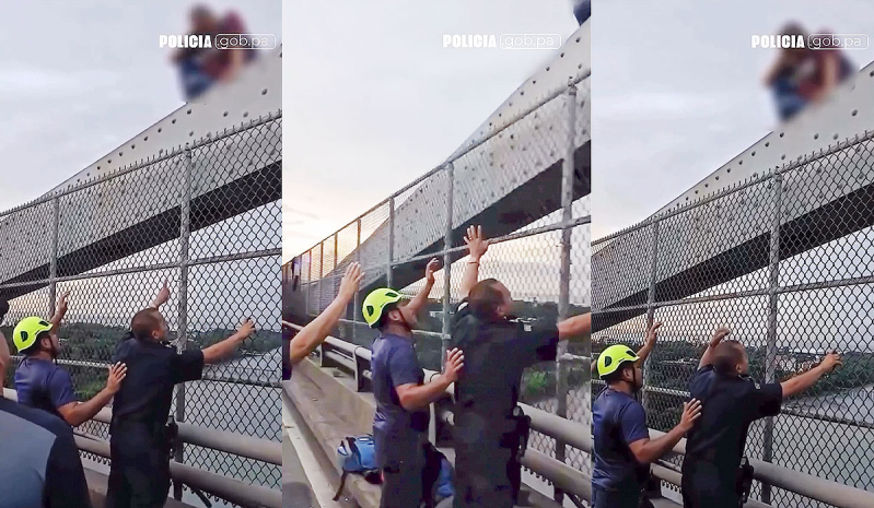 Intento de suicidio en Puente de las Américas.