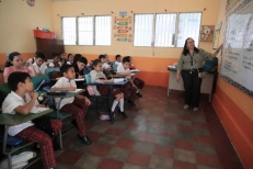 Aula de escuela en Honduras