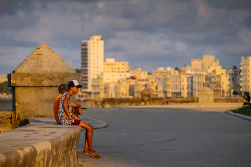 El malecón de La Habana, Cuba