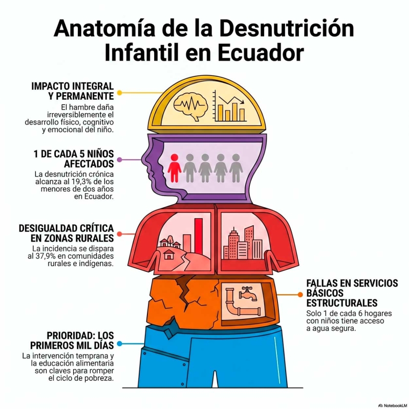 Desnutrición infantil en Ecuador infográfico