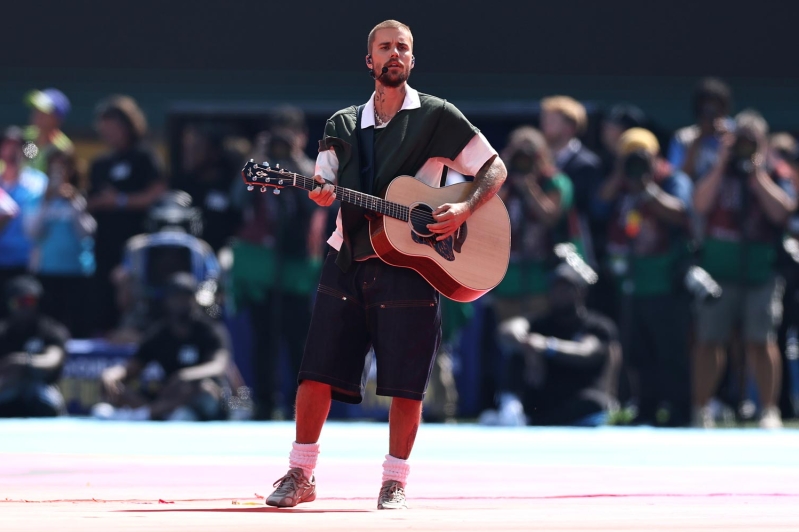 Justin Bieber en la final del Mundial 2026