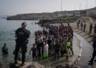 Migrantes marroquíes en Ceuta, España
