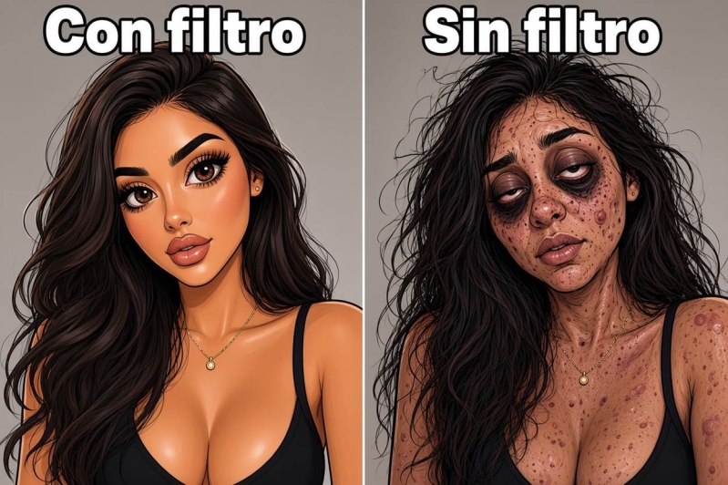 Imagen con y sin filtro