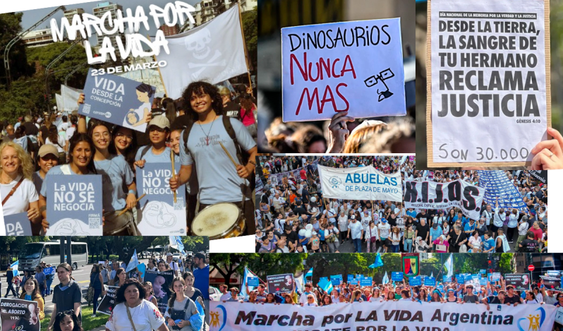 Dos marchas, dos miradas opuestas