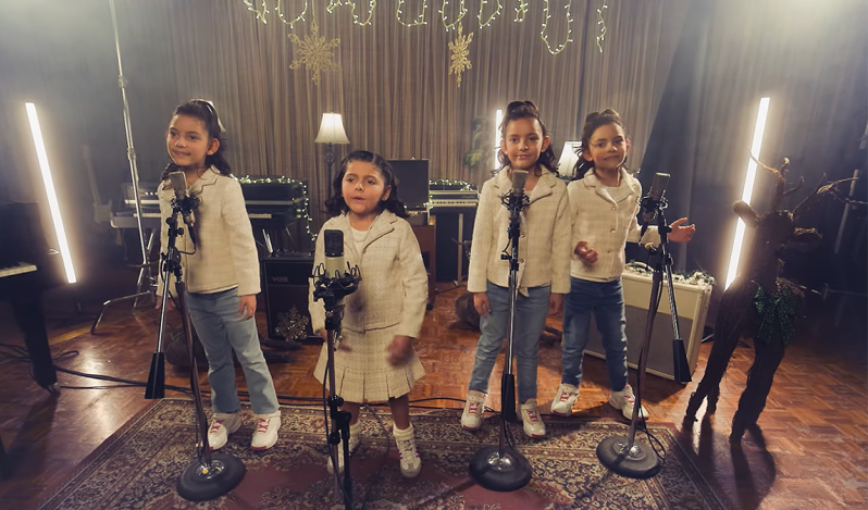 Grupo musical de cuatro niñas le pone ritmo y ternura a la Navidad