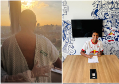 Futbolista brasileño sobrevive tras diagnóstico de muerte cerebral y saluda desde la ventana del hospital