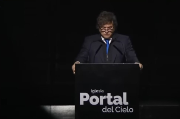 Milei inaugura templo evangélico más grande de Argentina con discurso cargado de espiritualidad e ideología política