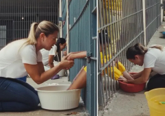 Mujeres cristianas lavan los pies de reclusas en Brasil y les comparten mensaje de amor y dignidad