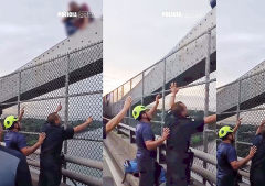 Policía panameño evita suicidio orando por hombre en el Puente de las Américas