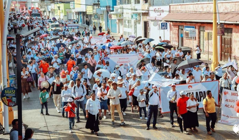 Chiapas: Diez mil creyentes se movilizan en Marcha de Acción de Gracias por la paz