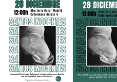 ONG católica provida organiza una ofrenda floral en Madrid por los “inocentes abortados”