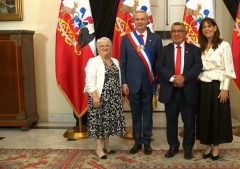 Presidente José Antonio Kast recibe saludo protocolar de representantes de iglesias evangélicas en Chile
