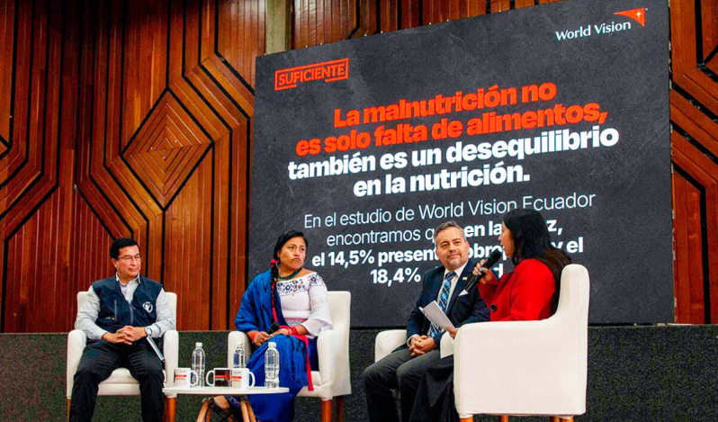 Estudio de World Vision alerta sobre niveles críticos de desnutrición infantil en Ecuador