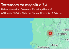 Terremoto de 7,4 sacudió Colombia y deja un centenar de fallecidos y daños en varias ciudades