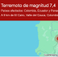 Terremoto de 7,4 sacudió Colombia y deja heridos y daños en varias ciudades